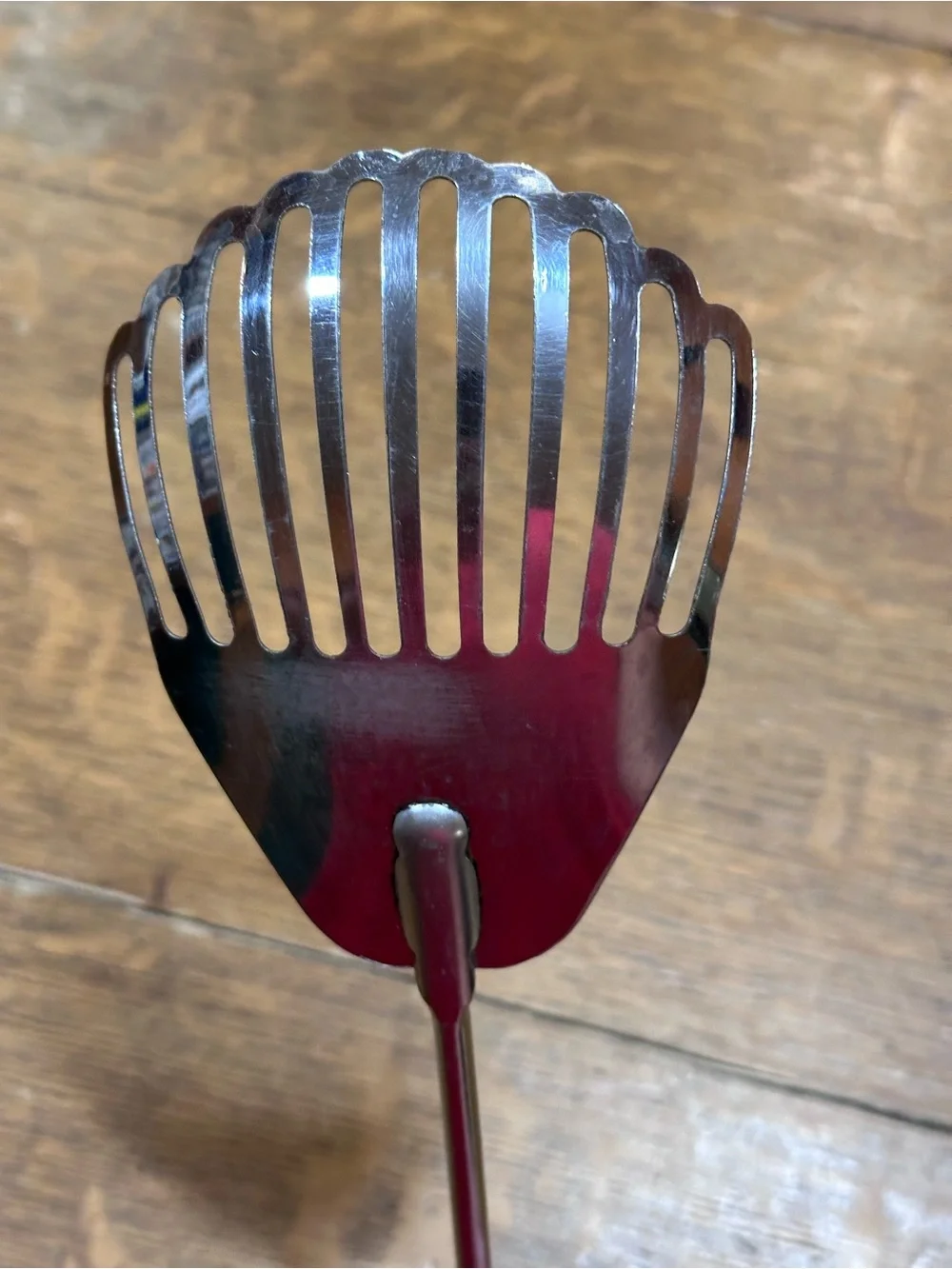Slotted Serving Turner Spatula - Durable Stainless Steel & Black Handle